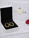 Zarcillos Argolla Trenzada Dorada – Mira Mila