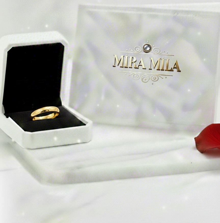 Anillo Banda Clásica Dorada – Mira Mila