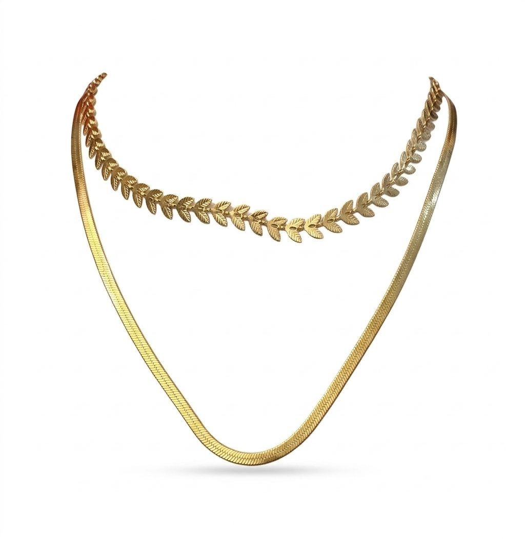 Collar Dúo Doré Éternel - Mira Mila