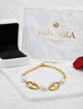 Pulsera Perlas Doradas Elegance - Mira Mila