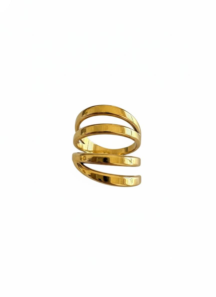 Anillo Espiral Dorado – Mira Mila