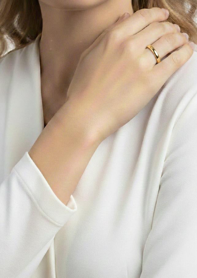 Anillo Banda Clásica Dorada – Mira Mila
