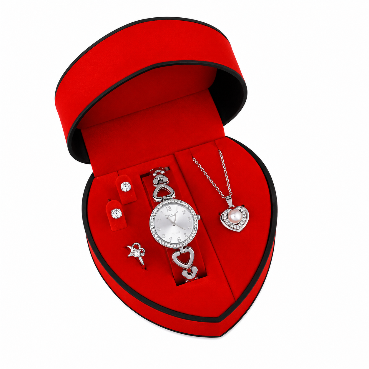 Set Luxury para mama – Reloj, Collar, Aretes y Anillo