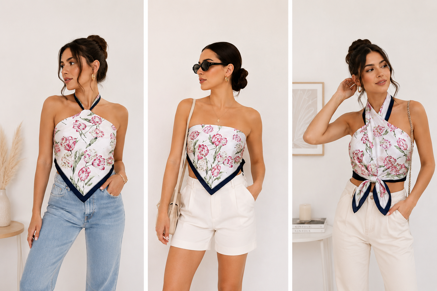 Pañuelo Top Floral 3 en 1