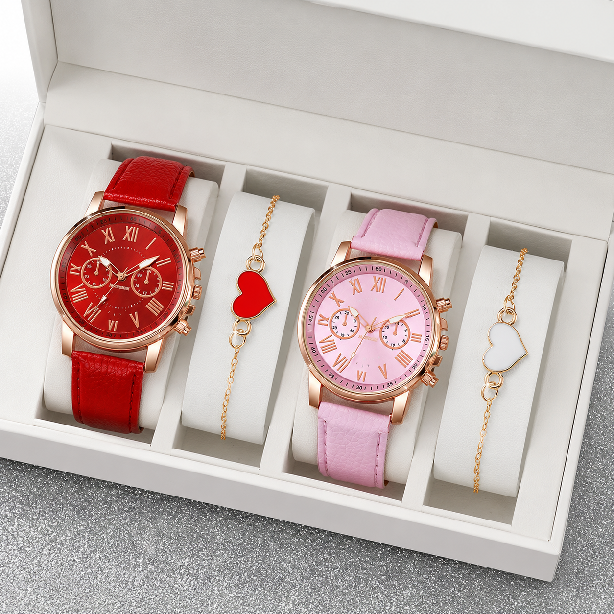 Set Elegante de Reloj y Pulseras para Mujer