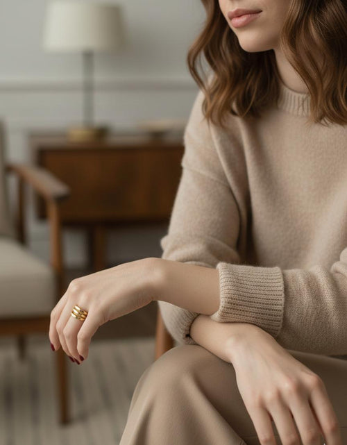 Anillo Espiral Dorado – Mira Mila