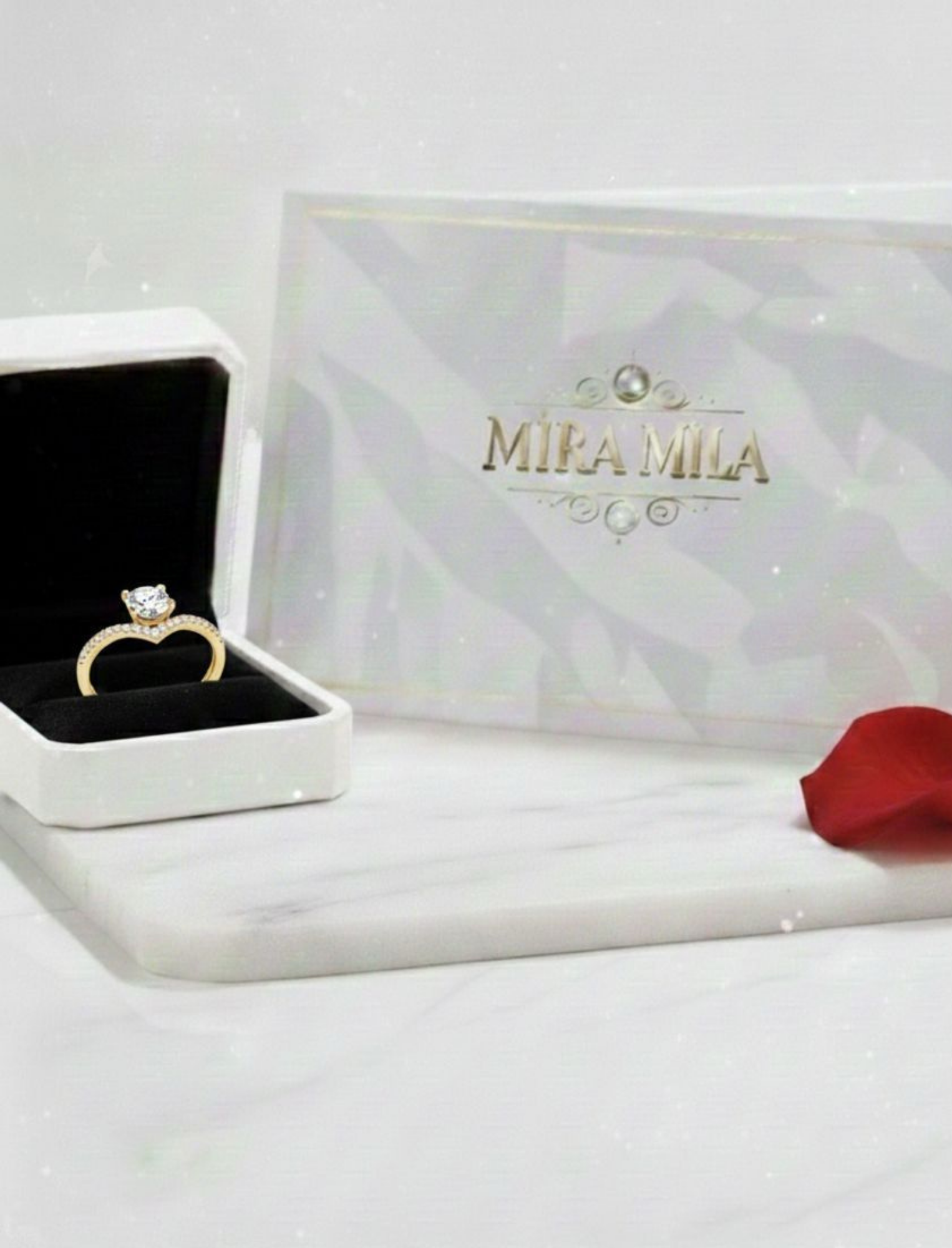 Anillo Solitario Aurora Dorada – Mira Mila