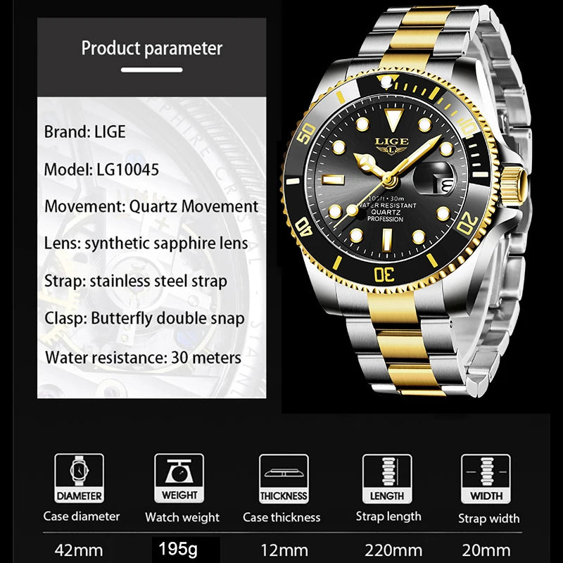 Reloj Premium de Acero Inoxidable para Hombre – Sport Luxury