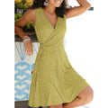 New Casual Polka Dot Dress Women V Neck Sleeveless Bandage Beach Dress Summer Bohemian Dresses For Women Clothes S-5XL