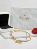 Pulsera Trébol Dorado con Cristales – Mira Mila