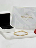 Pulsera Dorada de Esferas – Mira Mila