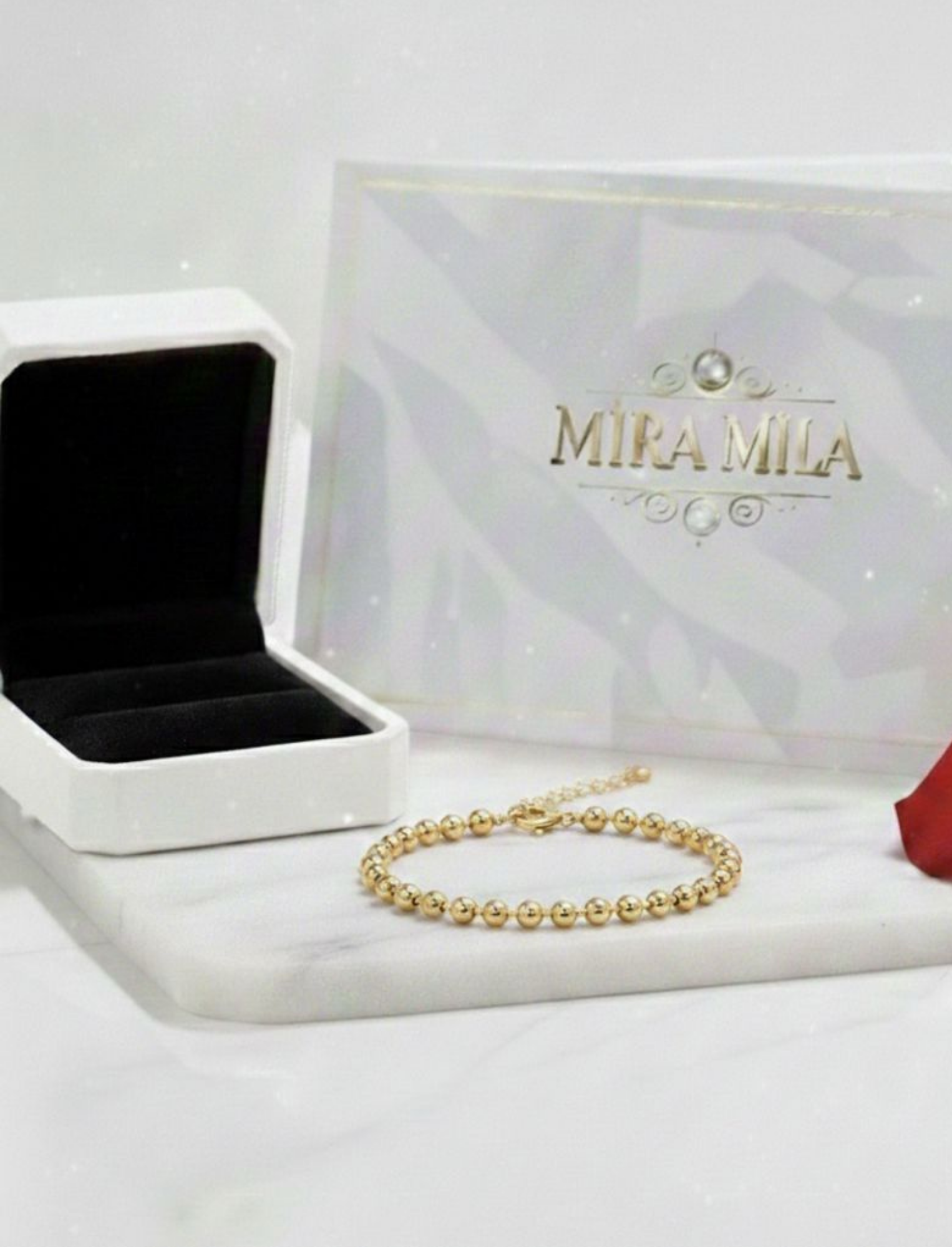 Pulsera Dorada de Esferas – Mira Mila