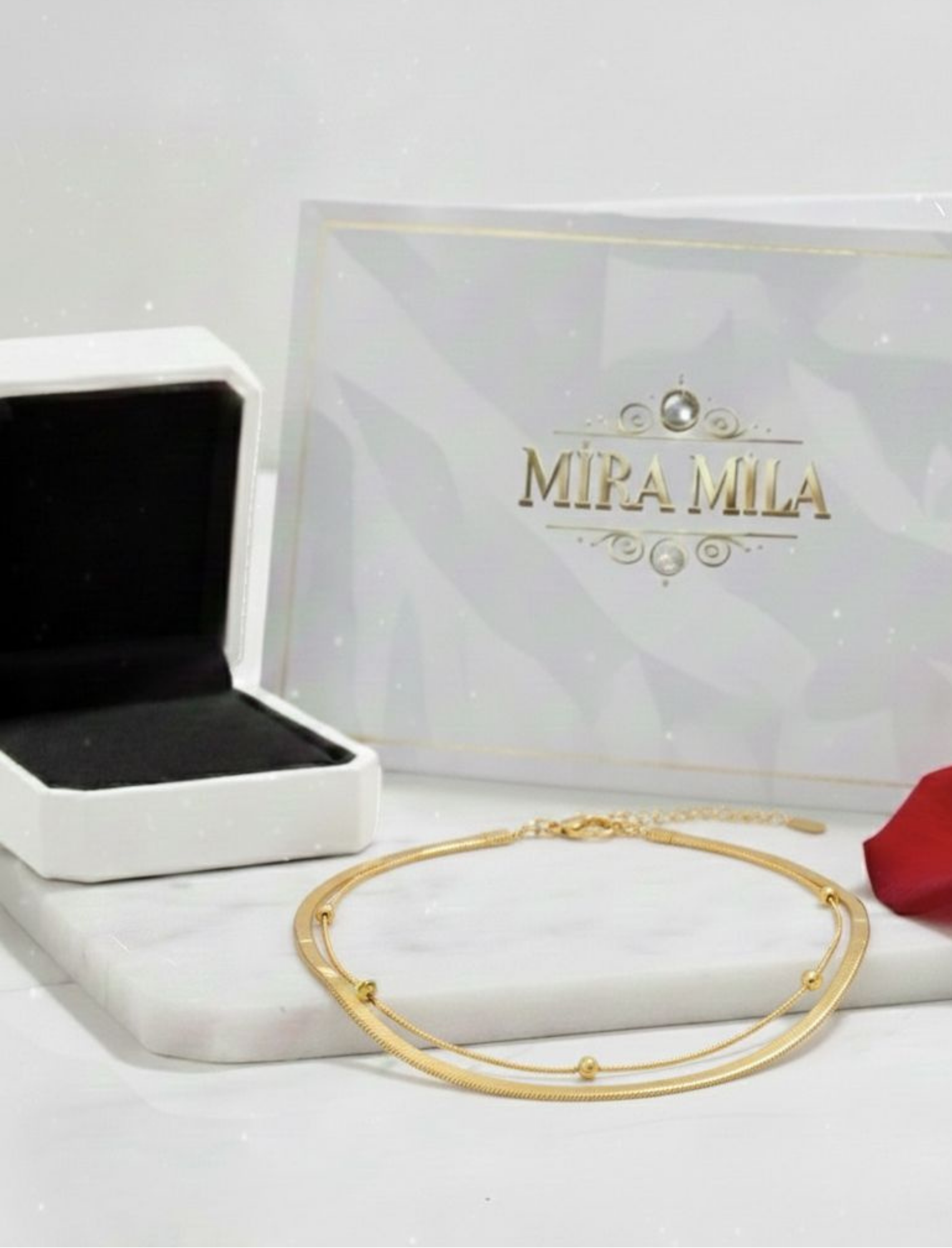 Collar Doble Aura Dorada - Mira Mila