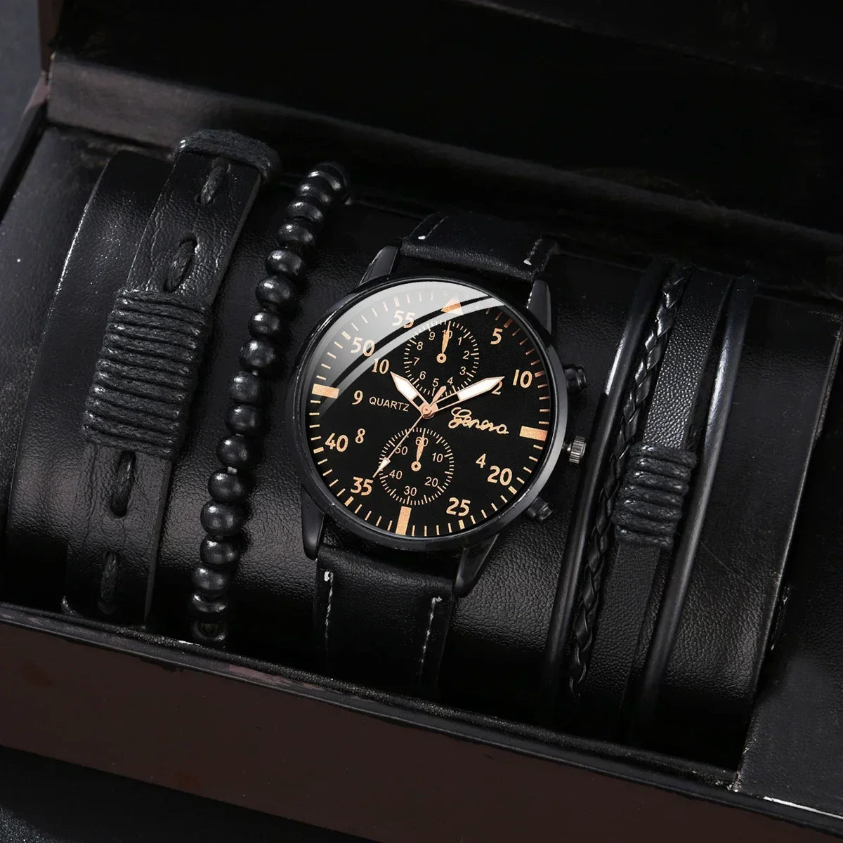 Luxury Men Watch Set – Brown Edition