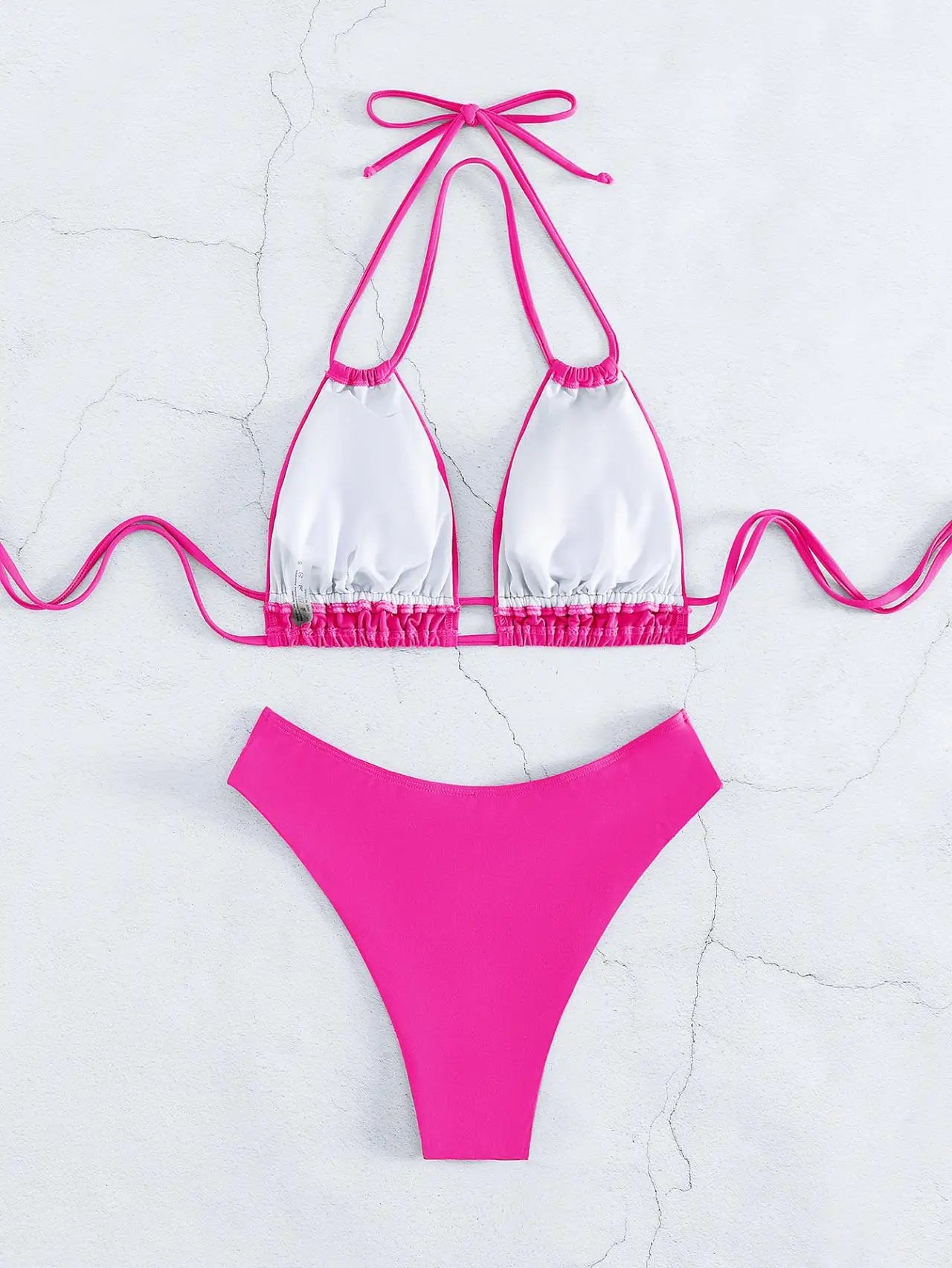 Nylon Solid Bikini Swimwear Sexy Fashion Modelling Design Swimsuit Women 2025 New Style Beachwear for Bathing Suit