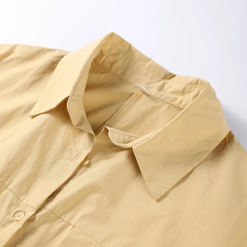 Vestido Largo Khaki Elegante para Mujer – Corte A-Line, Manga Corta y Cintura Ajustada | Moda Verano/Otoño 2026