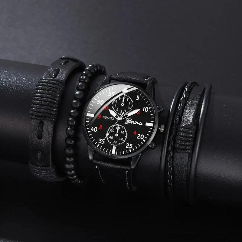 Luxury Men Watch Set – Brown Edition