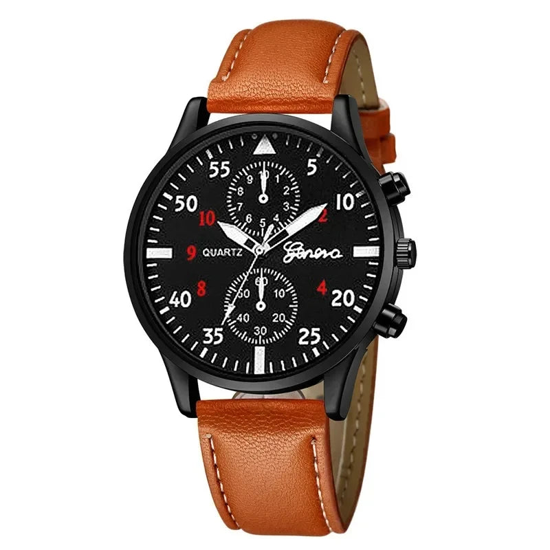 Luxury Men Watch Set – Brown Edition