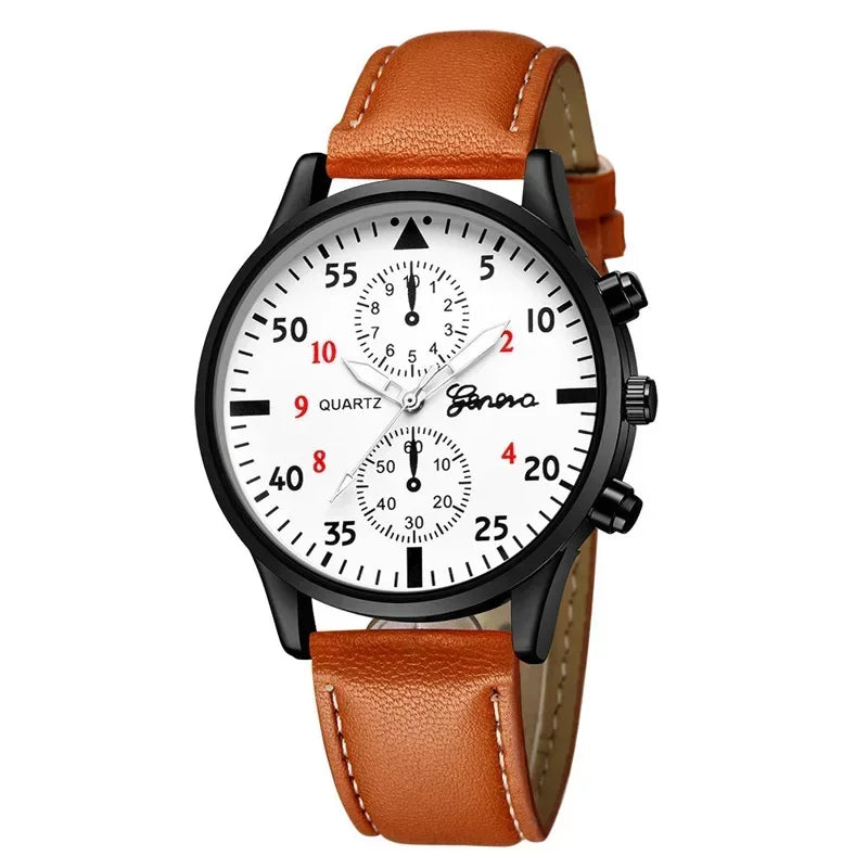 Luxury Men Watch Set – Brown Edition