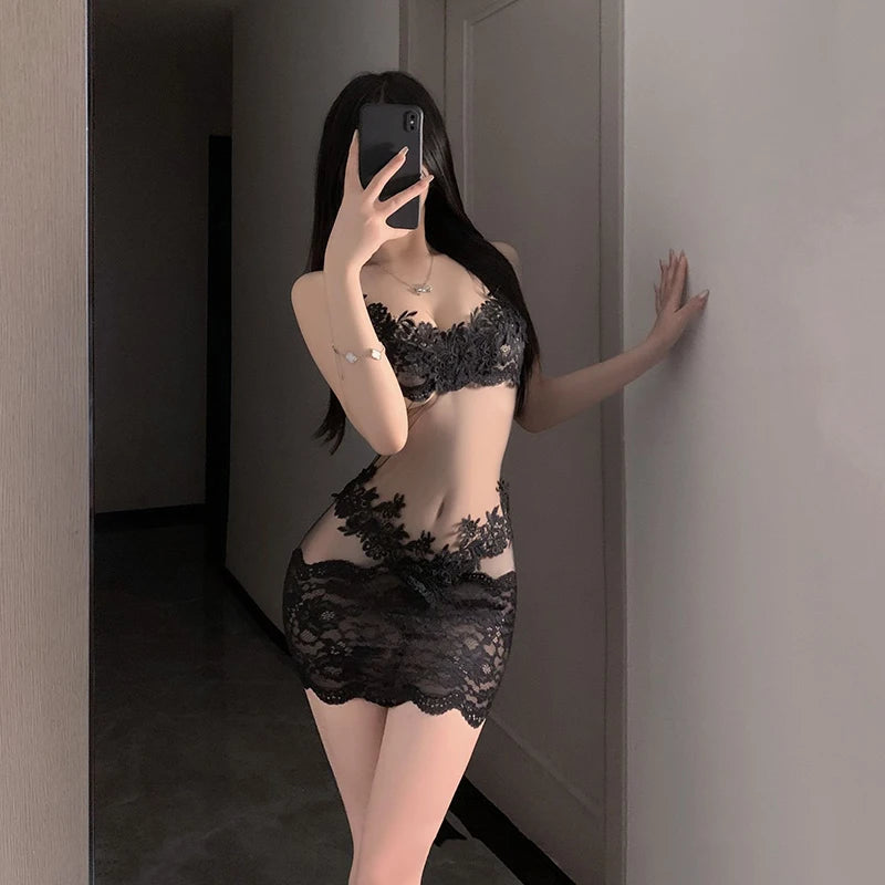 Vestido Mini Lace Mira Mila – Elegancia Nocturna