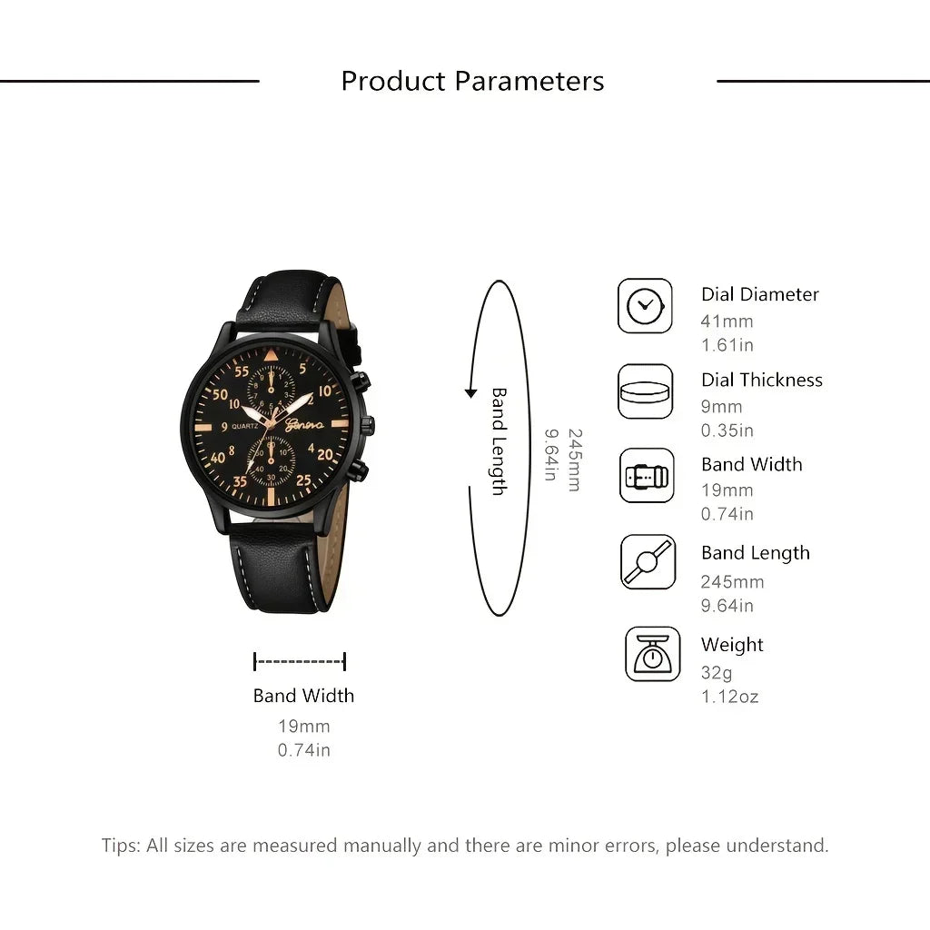 Luxury Men Watch Set – Brown Edition