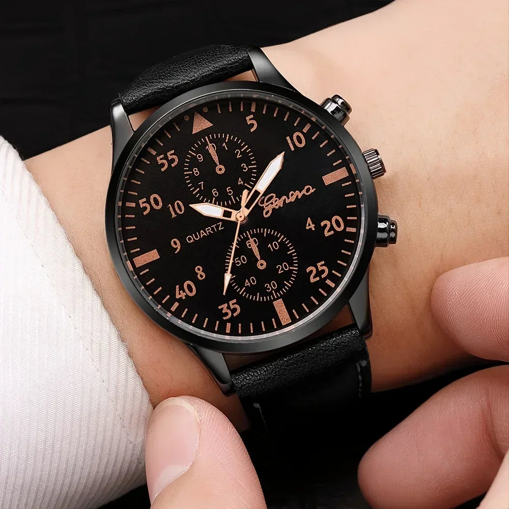 Luxury Men Watch Set – Brown Edition