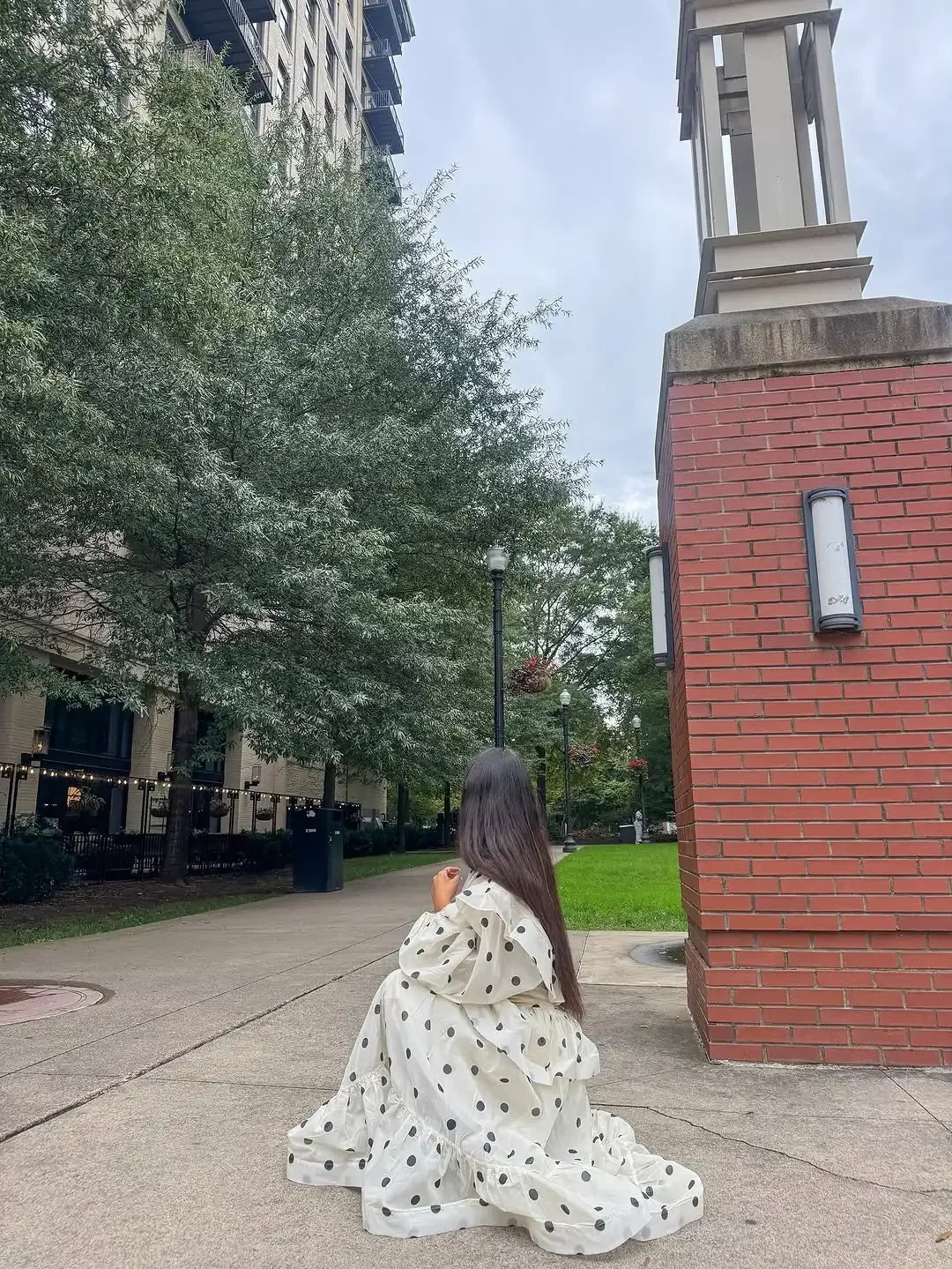 Women Casual Polka Dot Dress Chic Stand Collar Puff Sleeves See Through Ruffle Maxi Vestidos 2026 New Lady Vacation Party Wears