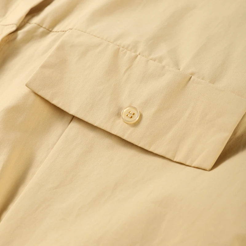 Vestido Largo Khaki Elegante para Mujer – Corte A-Line, Manga Corta y Cintura Ajustada | Moda Verano/Otoño 2026