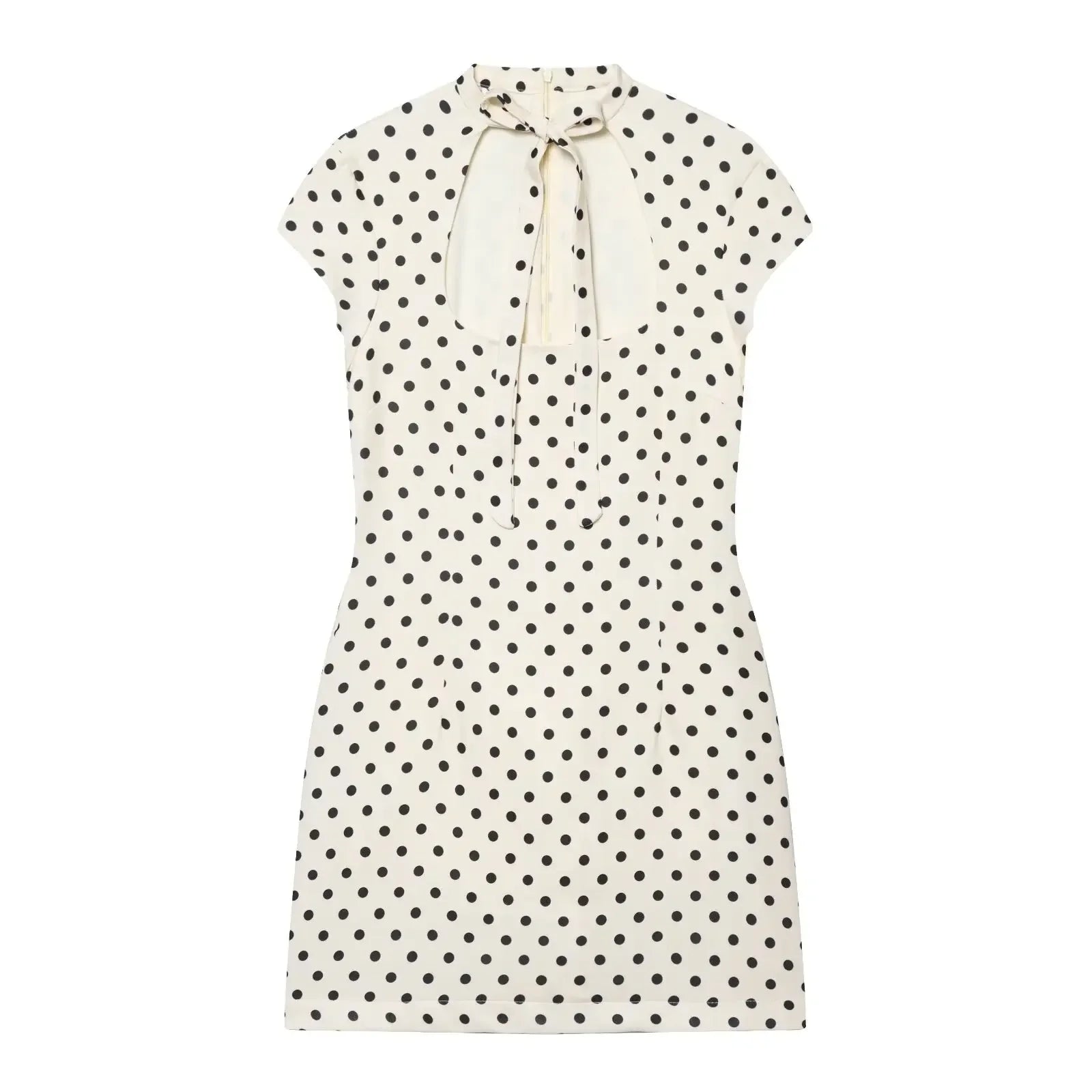 Vestido Mini Elegante con Estampado de Lunares
