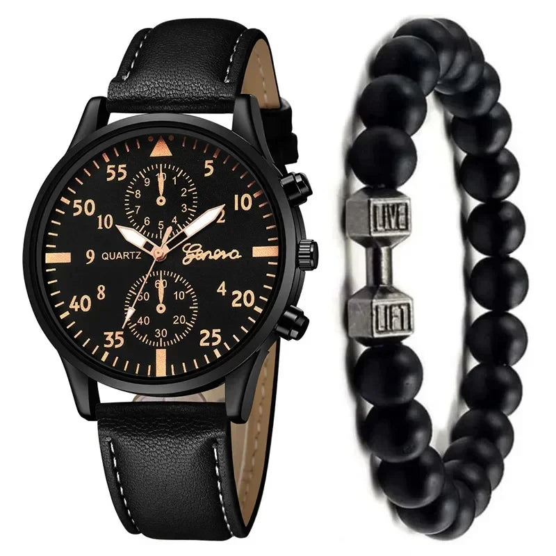 Luxury Men Watch Set – Brown Edition