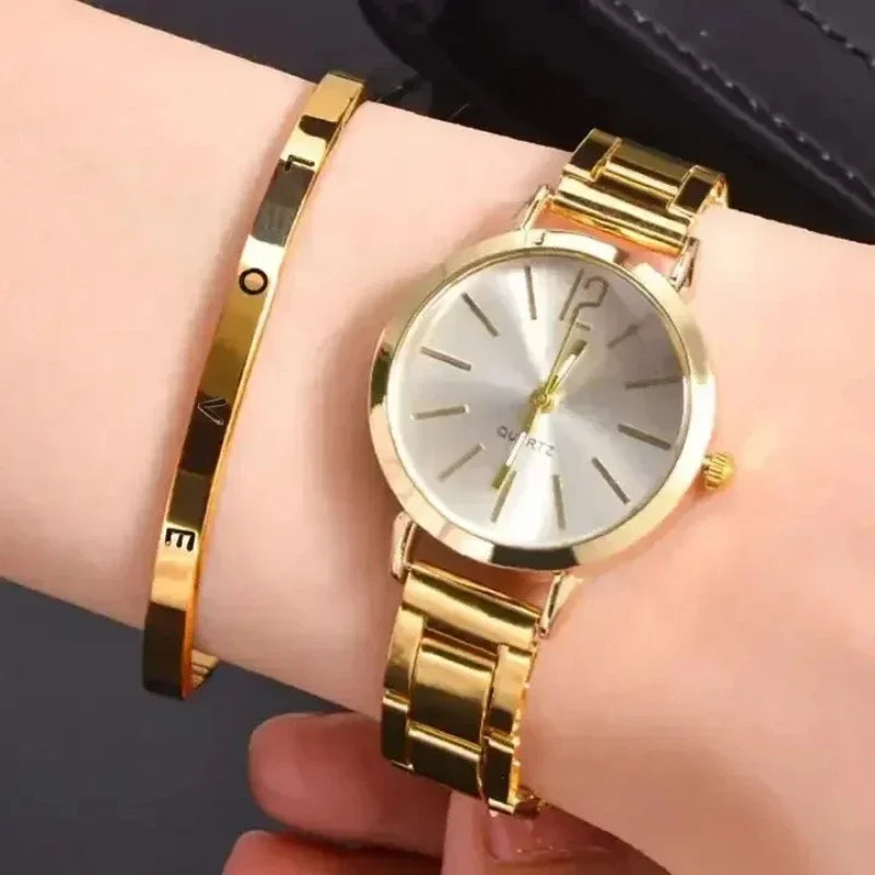 Luxury Gold Women Watch Set