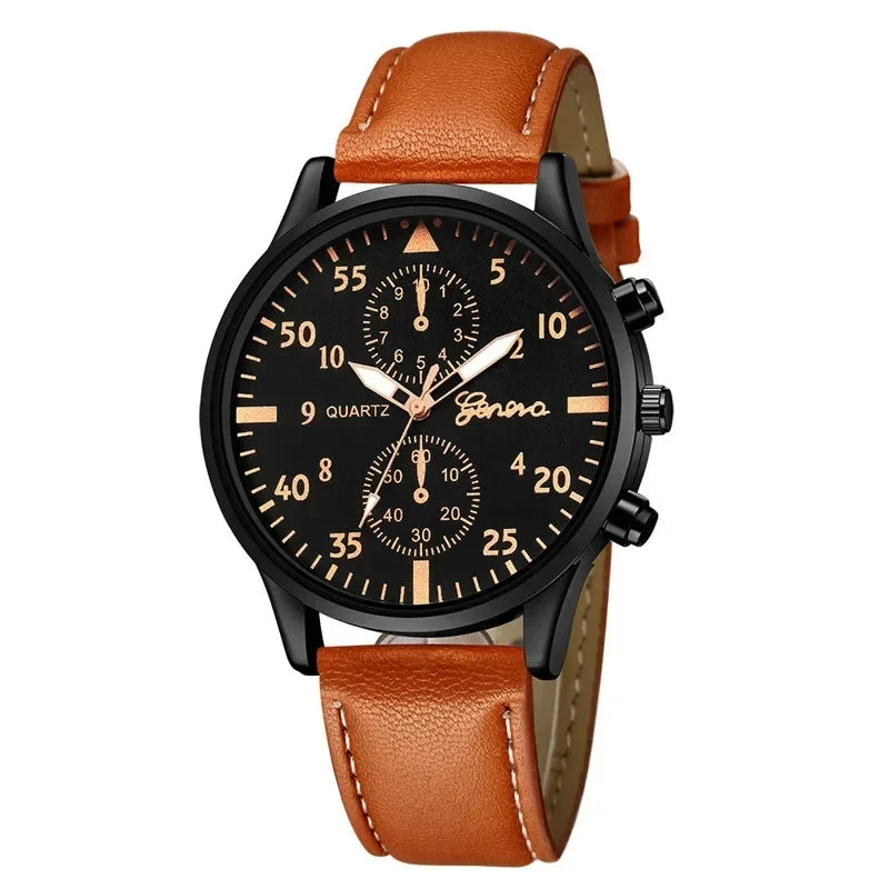 Luxury Men Watch Set – Brown Edition